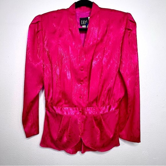 Vintage Tops - Dlm vintage blouse blazer with shoulder pads 11/12